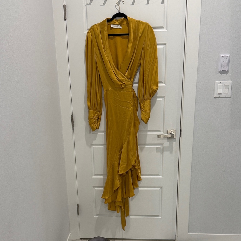 Zimmermann Mustard Long Sleeve Dress